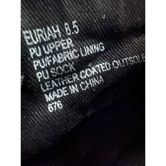 Steve Madden Euriah Black Quilted High Top Sneakers Size 8.5 Zip Casual Shoes - Picture 7 of 7